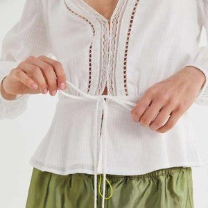 ASTR the label || warren peplum top white